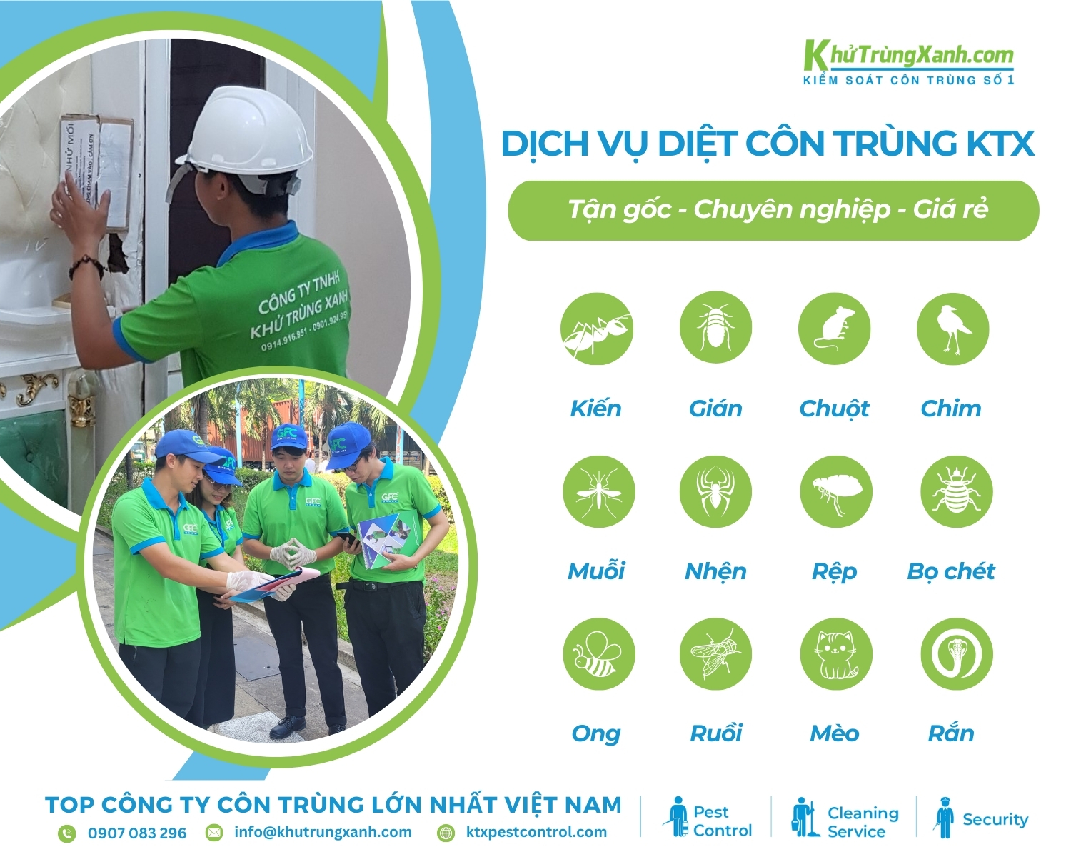 Diệt côn trùng KTX - Top công ty côn trùng uy tín chất lượng tại Việt Nam