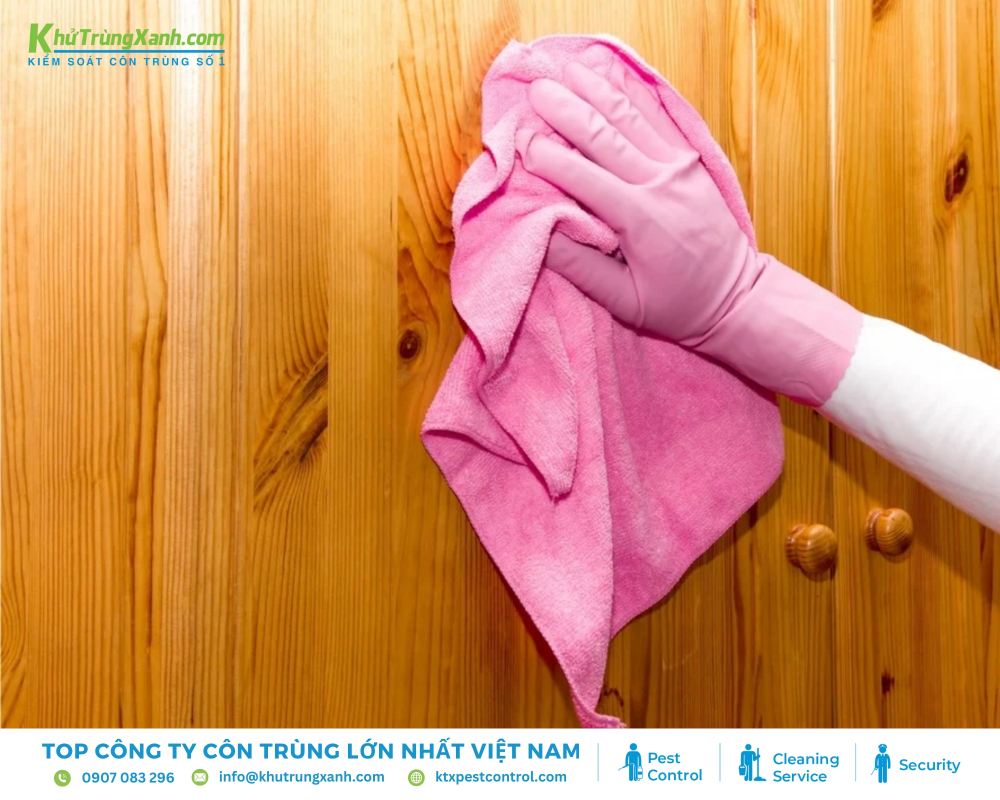 Vệ sinh đồ gỗ thường xuyên giúp ngăn chặn mọt lây lan sang các đồ vật khác trong nhà
