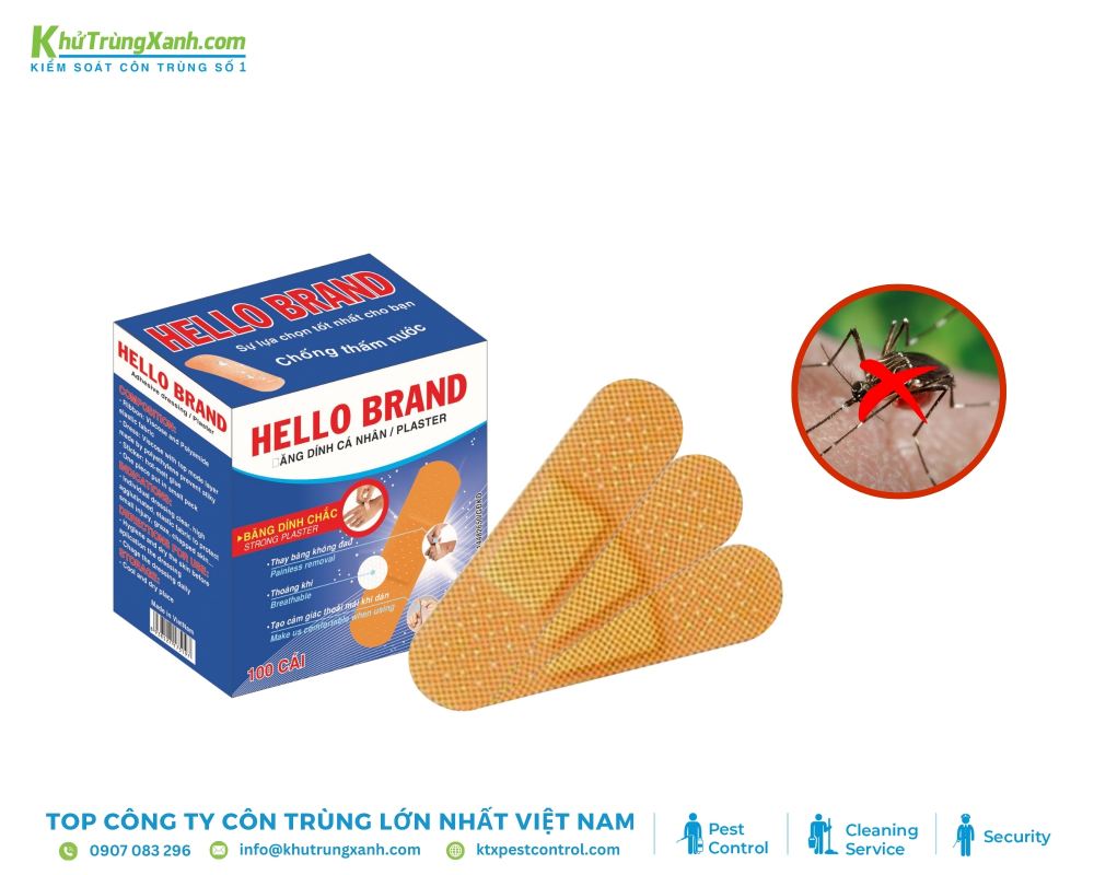 Băng cá nhân phương pháp đuổi muỗi không gây hại cho sức khỏe con người và vật nuôi