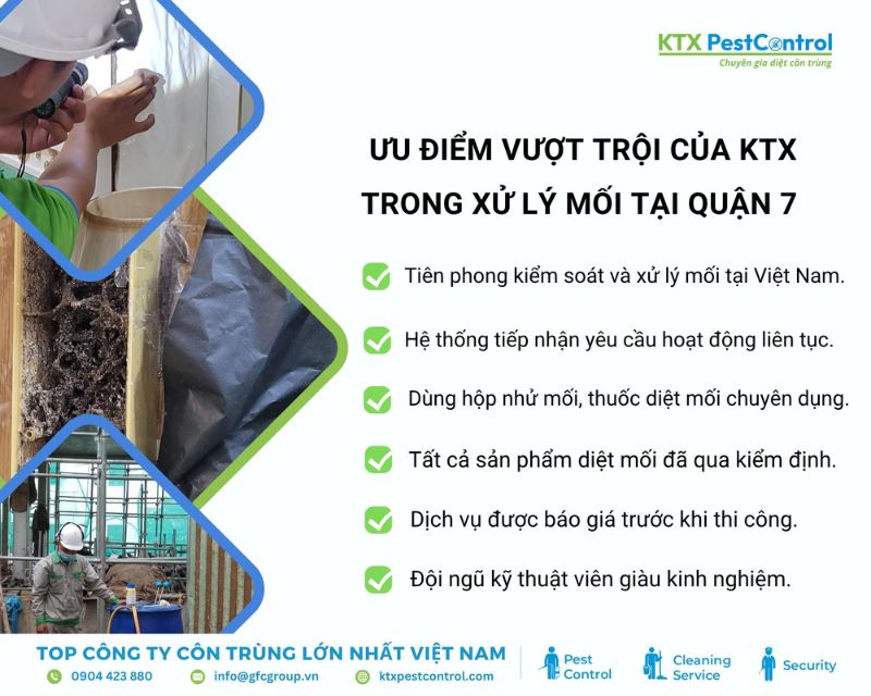 ưu điểm dịch vụ diệt mối quận 7