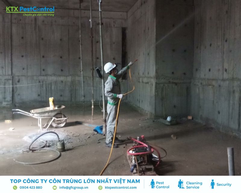 phòng chống mối trước khi xây nhà tận gốc tại KTX