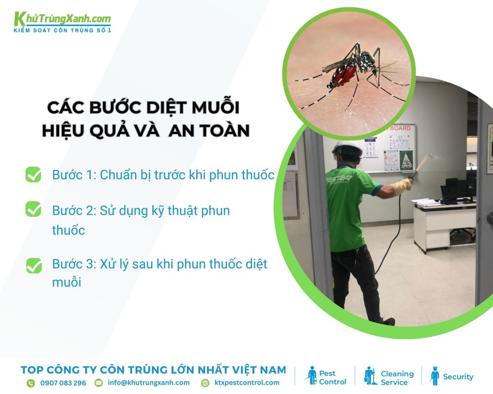 Các bước phun thuốc diệt muỗi đảm bảo hiệu quả 100%