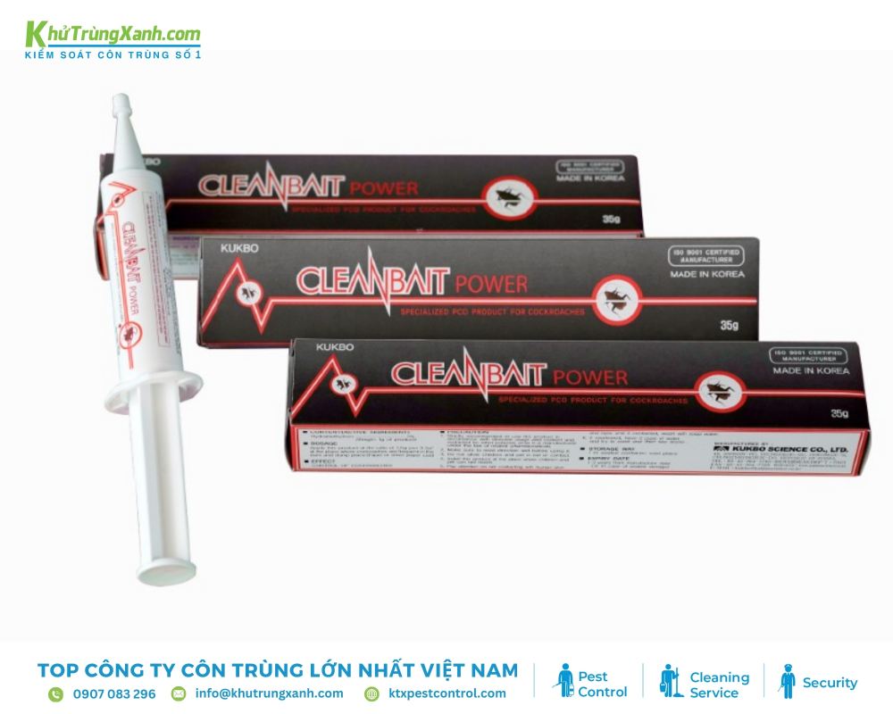 Cleanbait Power giúp tiêu diệt gián nhanh chóng, mang lại hiệu quả rõ rệt sau thời gian ngắn sử dụng
