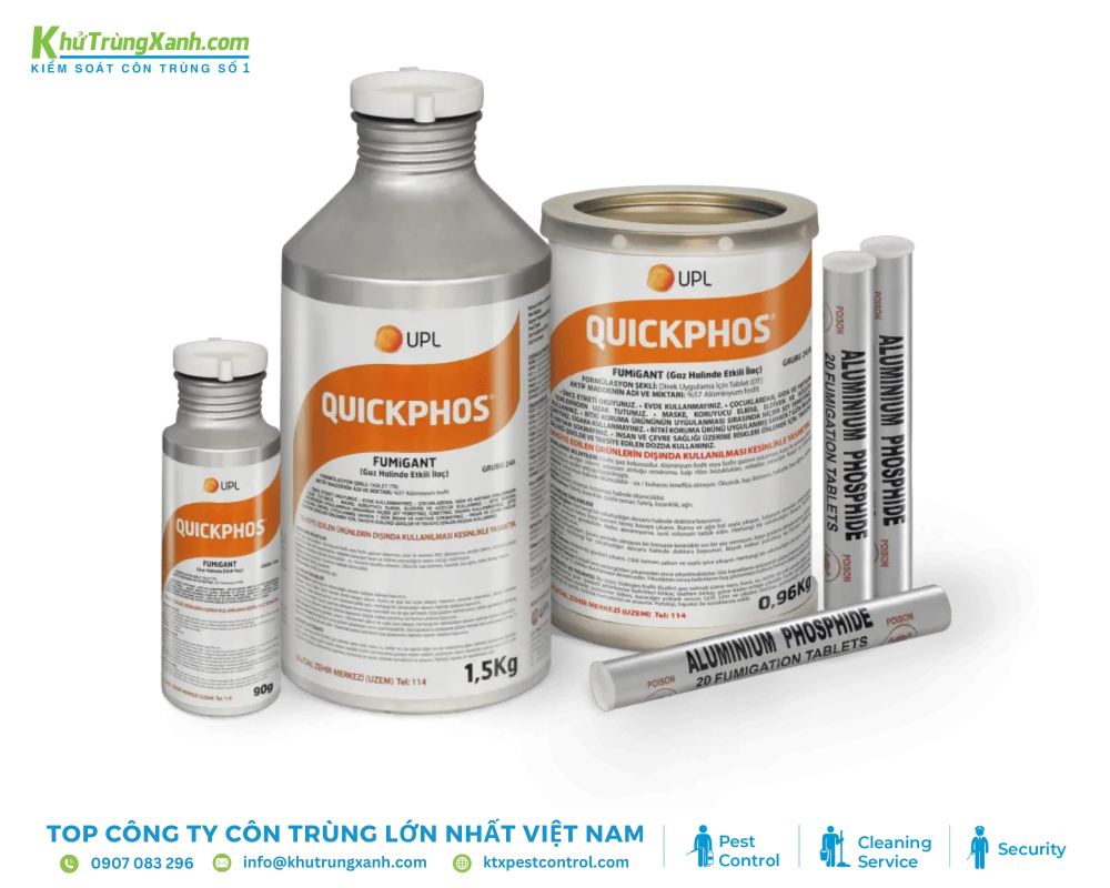 Quickphos 56% là thuốc khử trùng xông hơi dạng viên