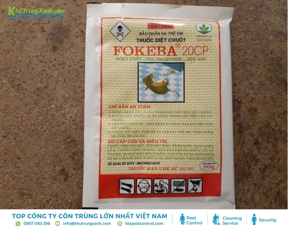 Thuốc diệt chuột Fokeba tiêu diệt chuột dưới 0.5kg nhanh chóng