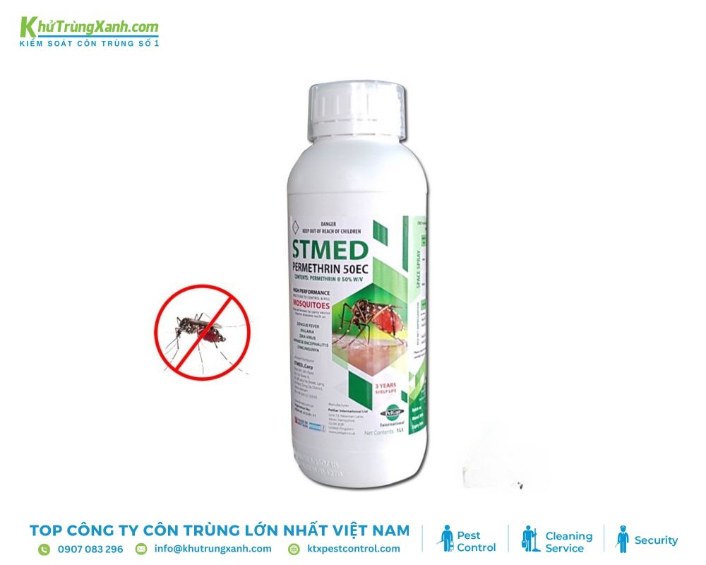 Thuốc diệt muỗi Stmed Permethrin 50EC không gây hại cho sức khỏe con người và vật nuôi