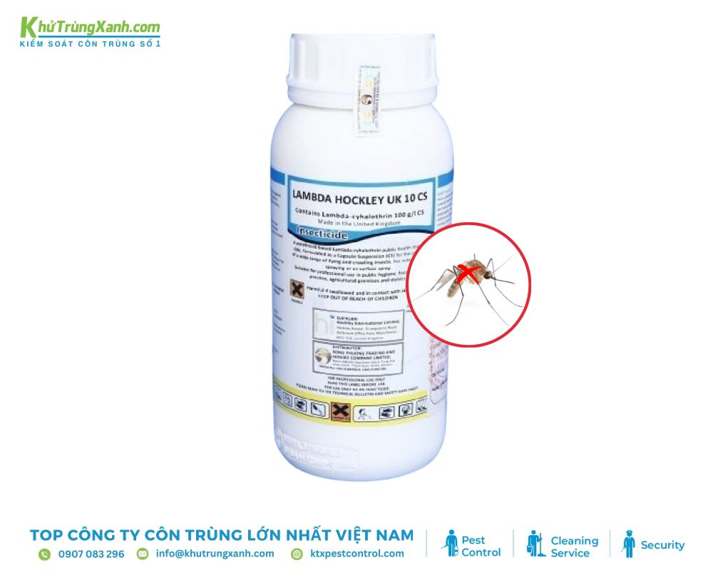 Thuốc diệt muỗi Hockley UK 10CS phân hủy nhanh trong môi trường, không gây ô nhiễm nguồn nước