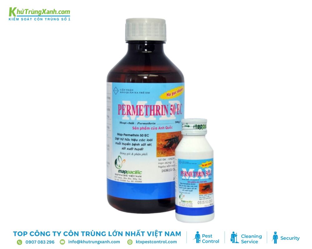 Chỉ cần phun 1 lần, thuốc diệt muỗi Map Permethrin 50EC có thể duy trì hiệu quả lên đến vài tuần