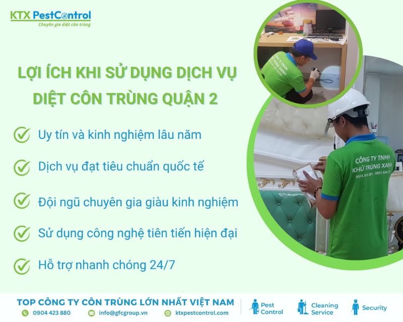 lợi ích khi khách hàng lựa chọn diện côn trùng KTX tại khu vực Quận 2