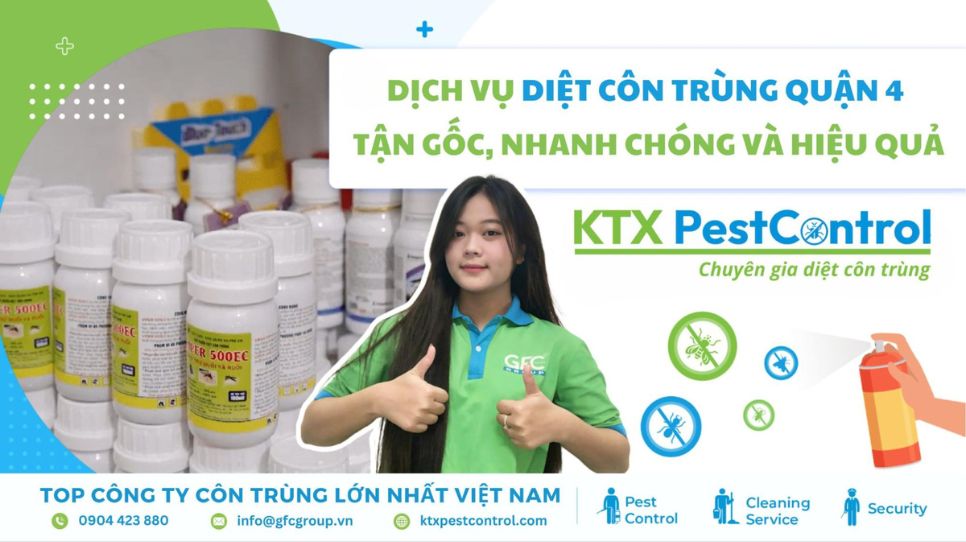 Dịch vụ diệt côn trùng Quận 4 – Tận gốc, nhanh chóng và hiệu quả