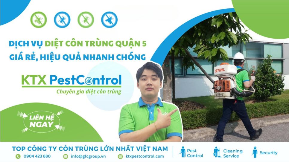 Dịch vụ diệt côn trùng Quận 5 – Giá rẻ, hiệu quả nhanh chóng