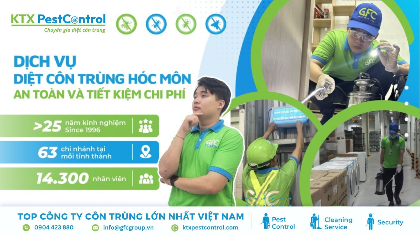 Dịch vụ diệt côn trùng Hóc Môn an toàn và tiết kiệm chi phí