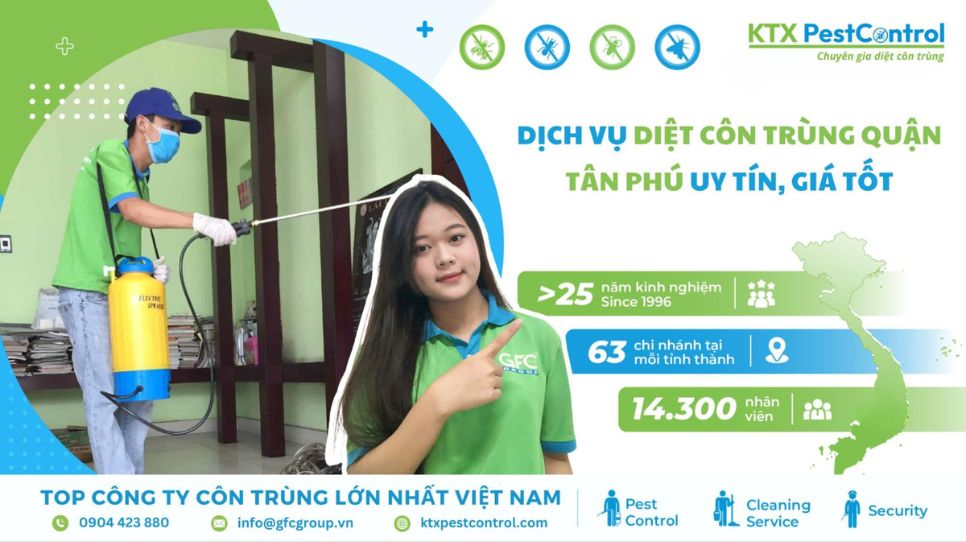 Dịch vụ diệt côn trùng Quận Tân Phú uy tín, giá tốt