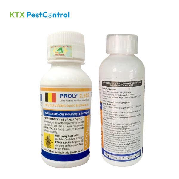Thuốc diệt côn trùng ruồi, muỗi, kiến, gián Proly 2.5CS