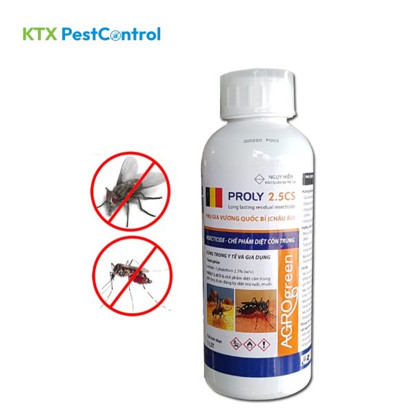 Thuốc diệt côn trùng ruồi, muỗi, kiến, gián Proly 2.5CS