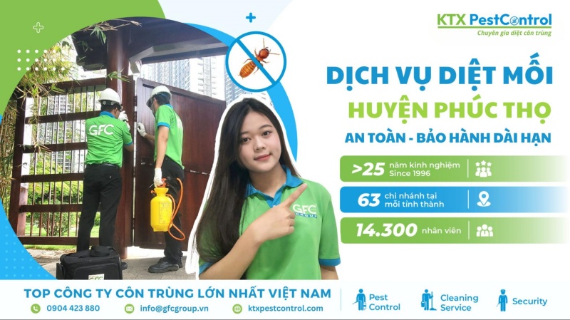 Dịch vụ diệt mối huyện Phúc Thọ an toàn bảo hành dài hạn