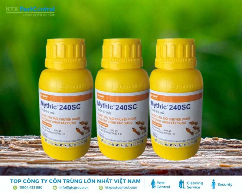 Mythic 240SC diệt mối tận gốc, không mùi, ít độc, bám đất tốt, dùng cho nhiều quy mô công trình