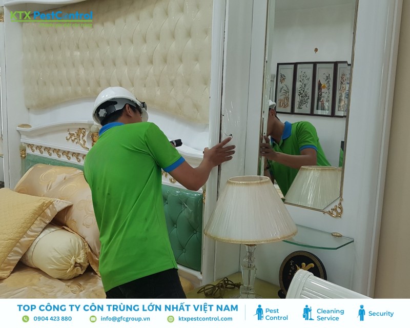 Kỹ thuật viên tiến hành khảo sát, đánh giá tình trạng mối và đề xuất hướng xử lý phù hợp