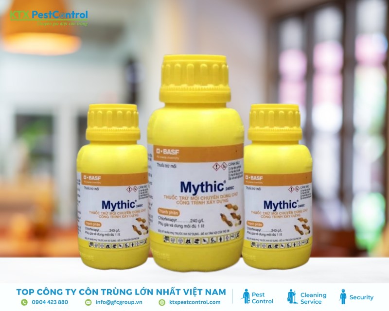 Mythic 240SC chứa Chlorfenapyr 24%, tiêu diệt mối tận gốc qua cơ chế lây nhiễm
