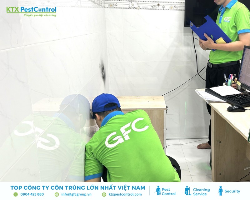 Kỹ thuật viên khảo sát trực tiếp, xác định mức độ muỗi và đề xuất giải pháp xử lý phù hợp