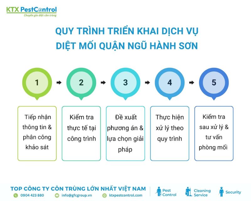 KTX triển khai quy trình diệt mối quận Ngũ Hành Sơn rõ ràng