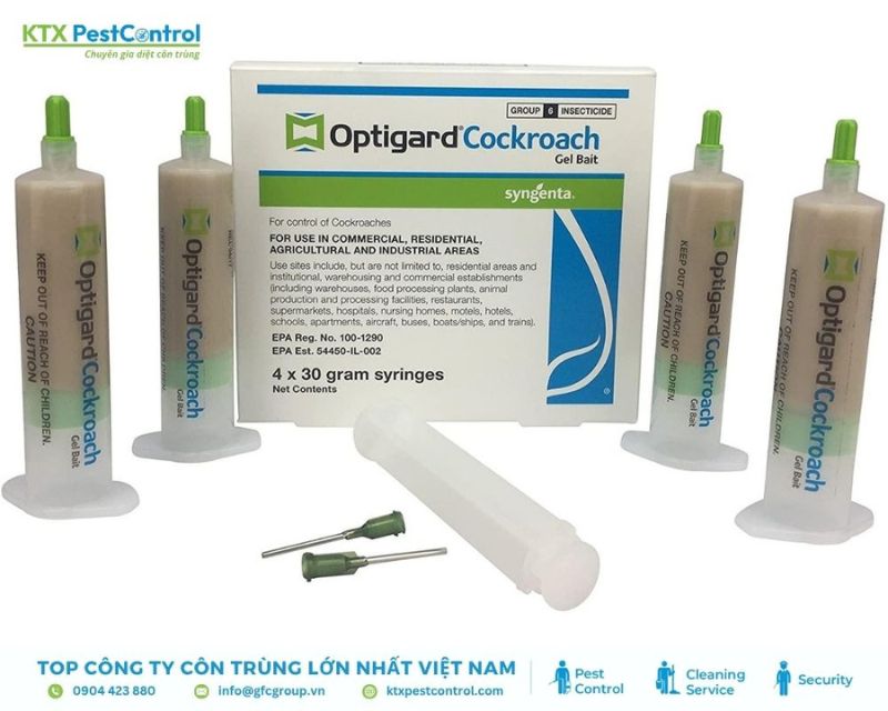 Thuốc diệt gián Optigard Cockroach Bait dạng Gel Thuốc diệt gián Optigard Cockroach Bait dạng Gel