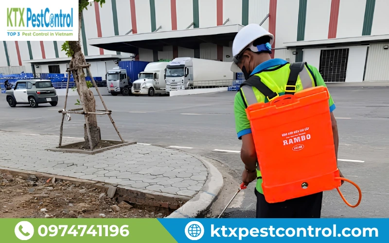 Phun xử lý ruồi trong kho hàng giúp hạn chế ruồi xâm nhập và bảo vệ hàng hóa.
