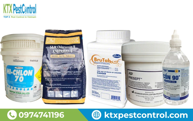 Hóa chất phun khử trùng được sử dụng trong quy trình xử lý của KTX